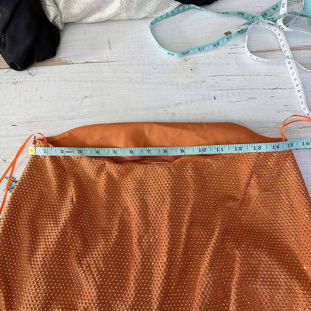 CULT GAIA Dari Metallic Cutout Column Gown Size Medium Cinder - Picture 12 of 12